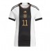 Damen Fußballbekleidung Deutschland Mario Gotze #11 Heimtrikot WM 2022 Kurzarm